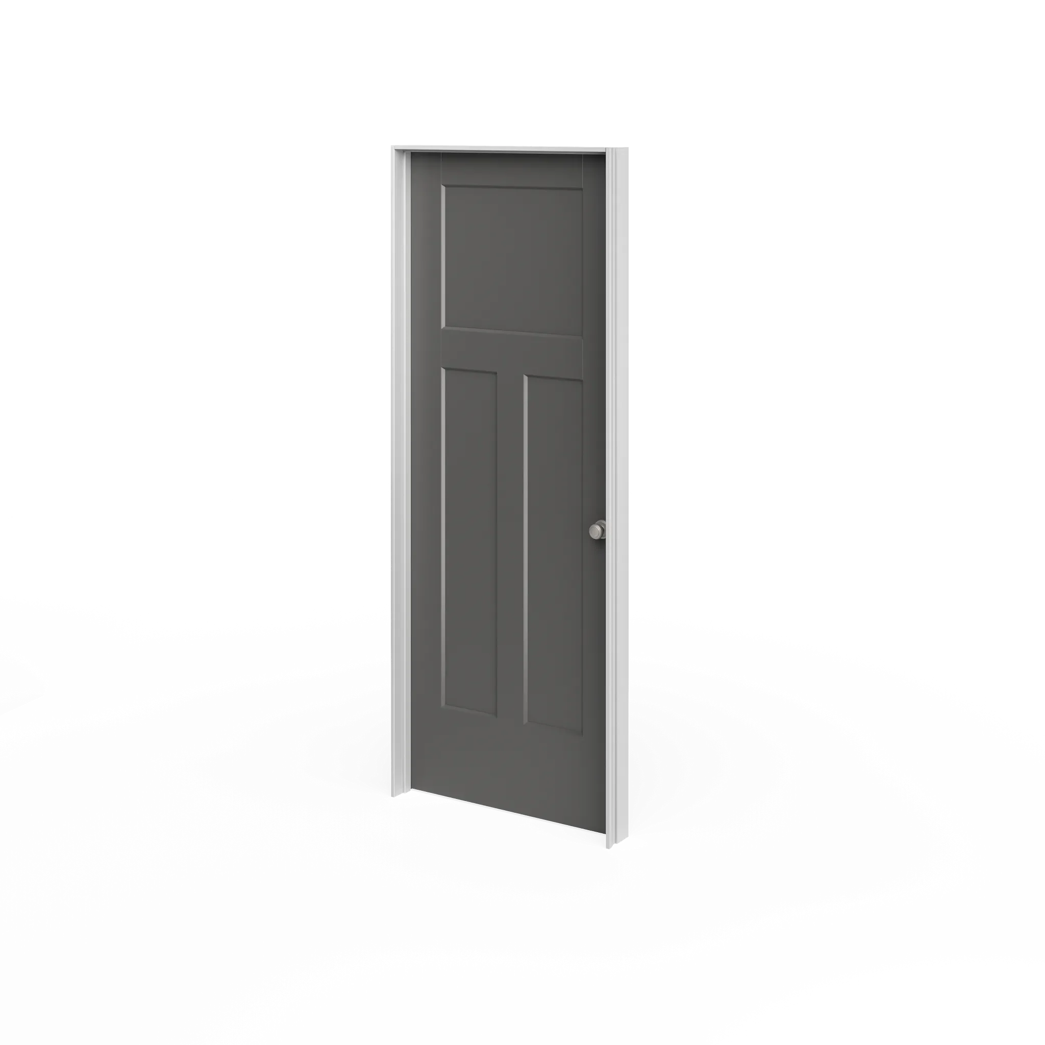 Masonite Winslow 24-in x 80-in 3-Panel Craftsman Solid Core Primed Molded Composite Left Hand Inswing/Outswing Single Prehung Interior Door - Image 4