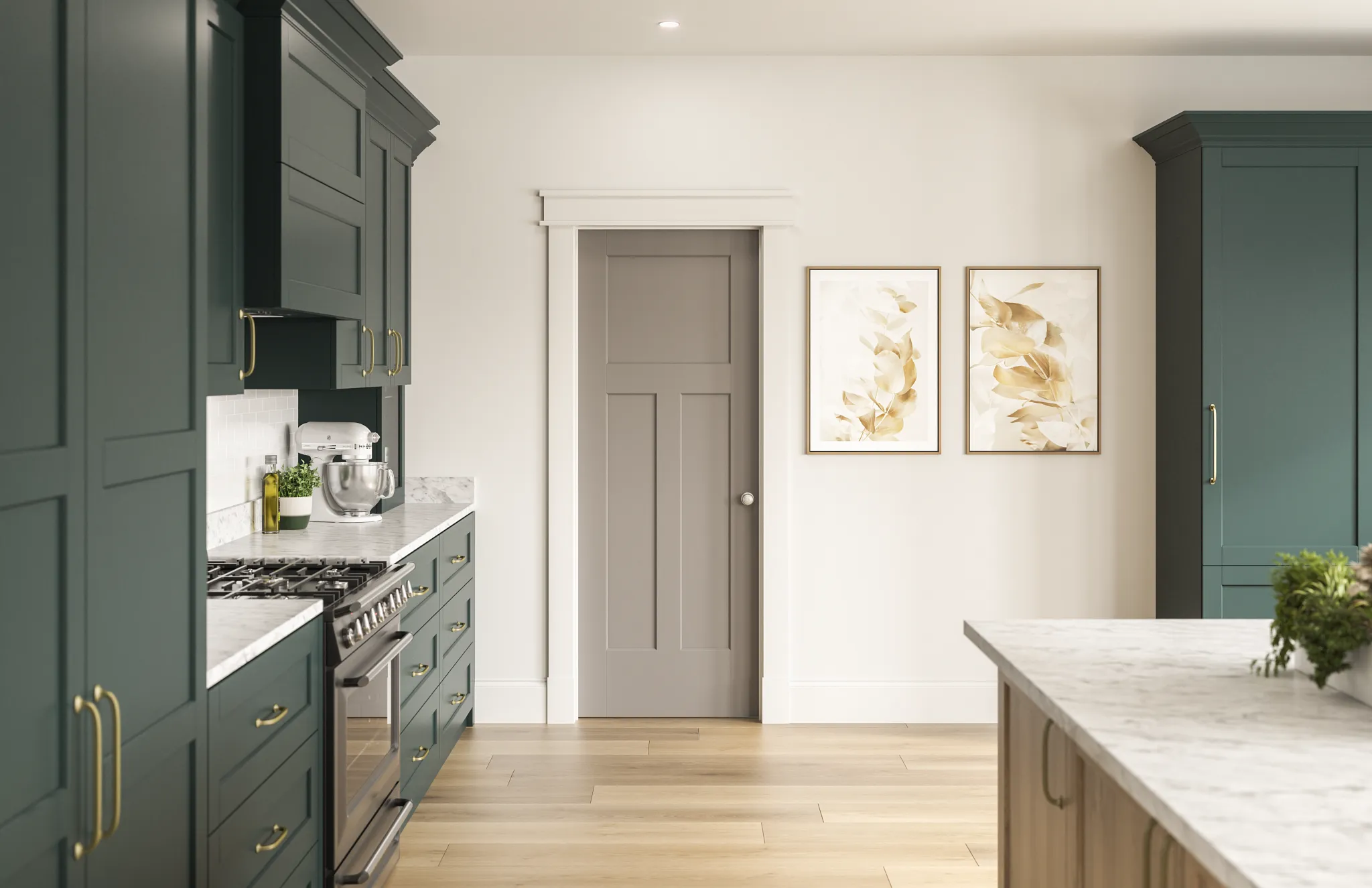 Masonite Winslow 24-in x 80-in 3-Panel Craftsman Solid Core Primed Molded Composite Left Hand Inswing/Outswing Single Prehung Interior Door - Image 5