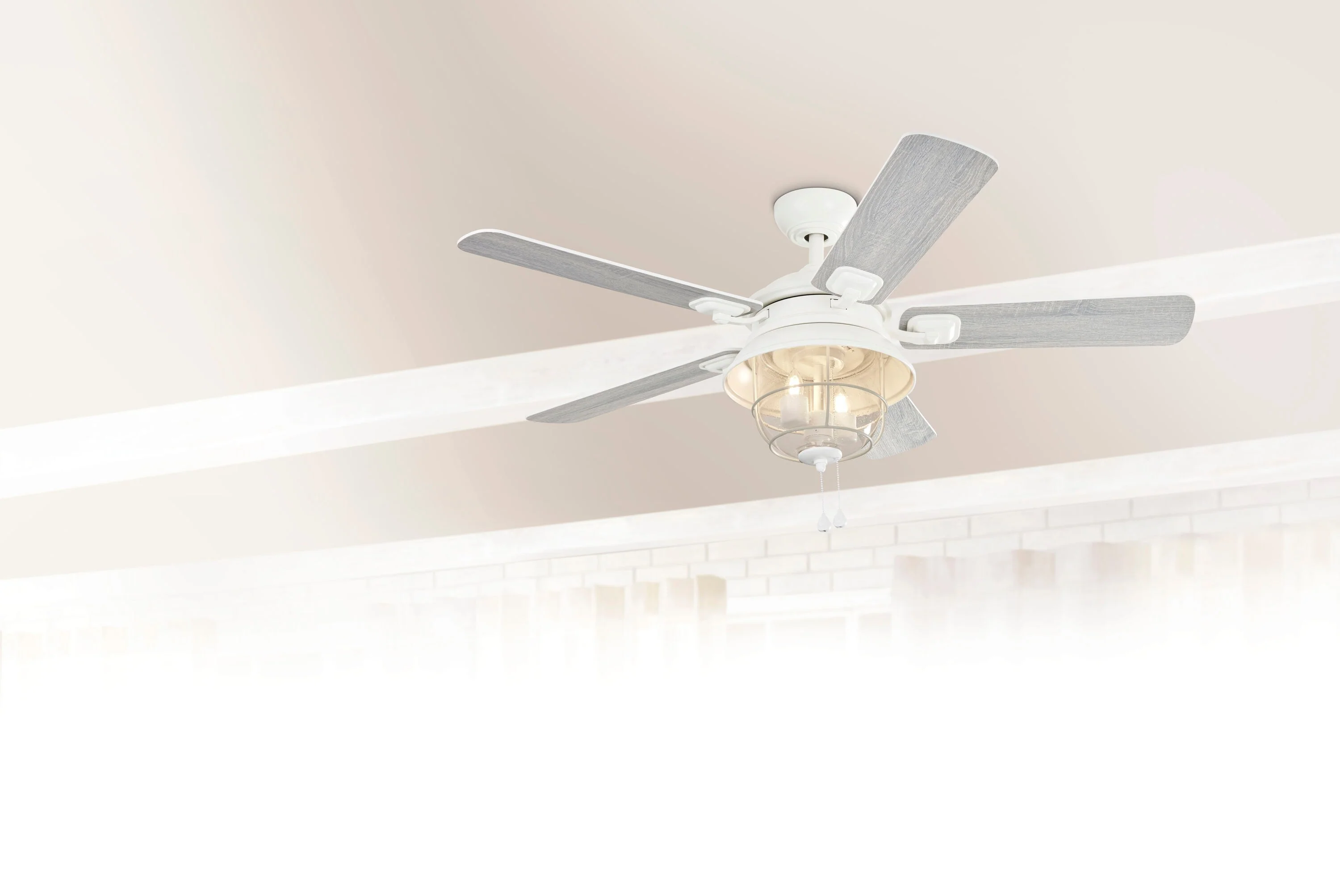 Harbor Breeze Altissa 52-in Matte White LED Indoor/Outdoor Ceiling Fan with Light (5-Blade) - Image 8