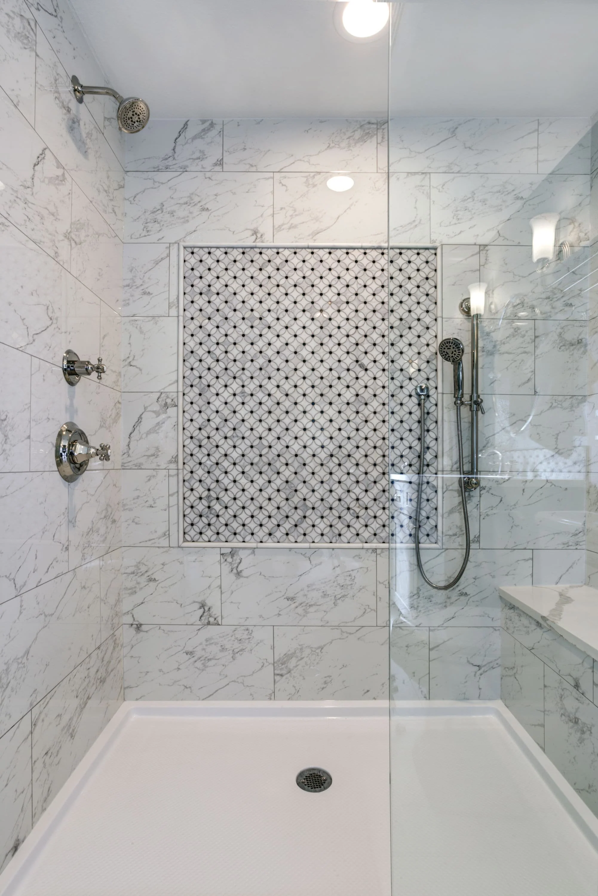 Satori Flower 12-in x 12-in Polished Natural Stone Marble Mosaic Tile - Image 10