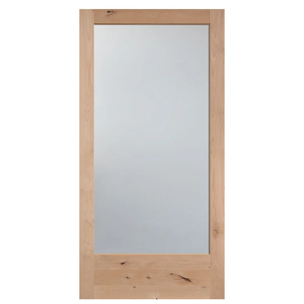 Masonite Traditional 42-in x 84-in Natural Unfinished Knotty Alder Wood Single Barn Door