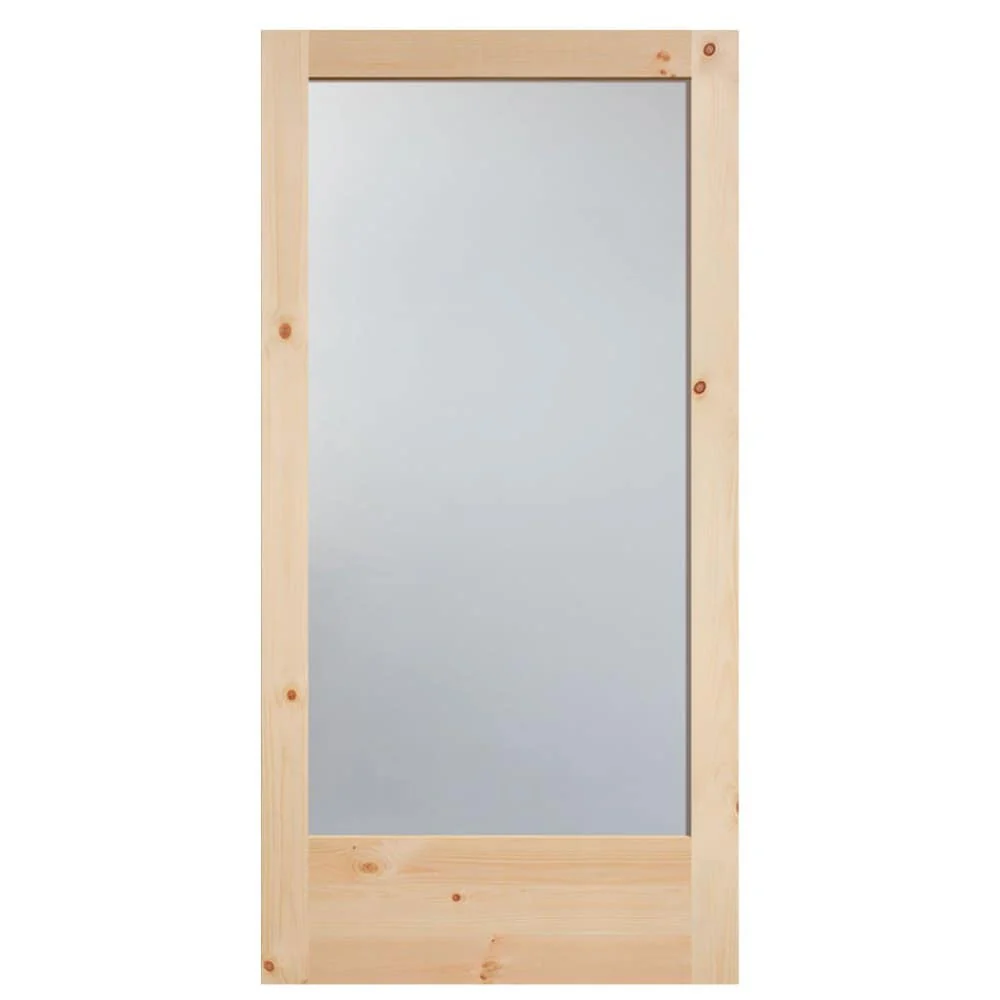 Masonite Traditional 42-in x 84-in Natural Unfinished Knotty Pine Wood Single Barn Door
