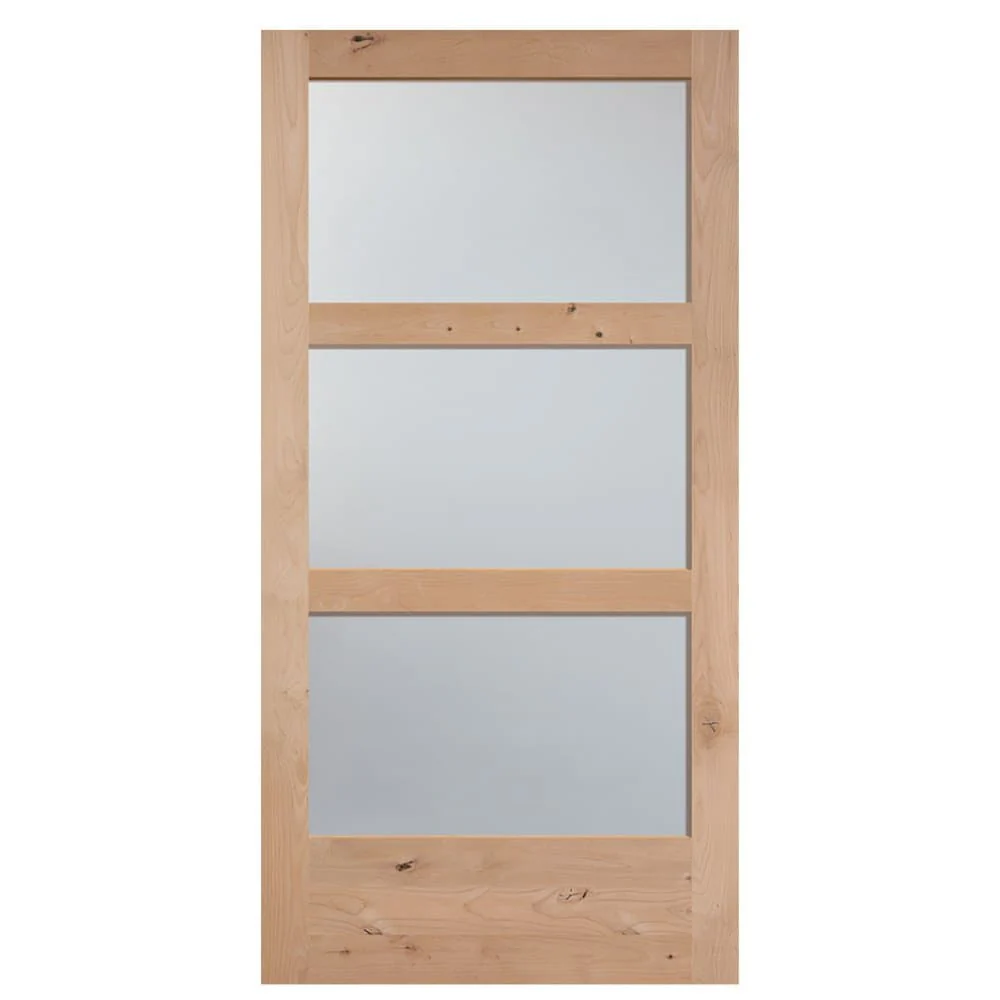 Masonite Traditional 42-in x 84-in Natural Unfinished Knotty Alder Wood Single Barn Door