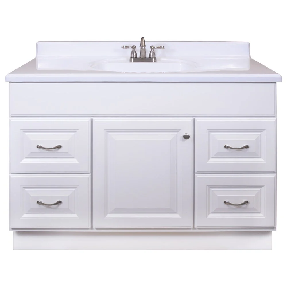 Project Source 48-in White Bathroom Vanity Cabinet - Image 13