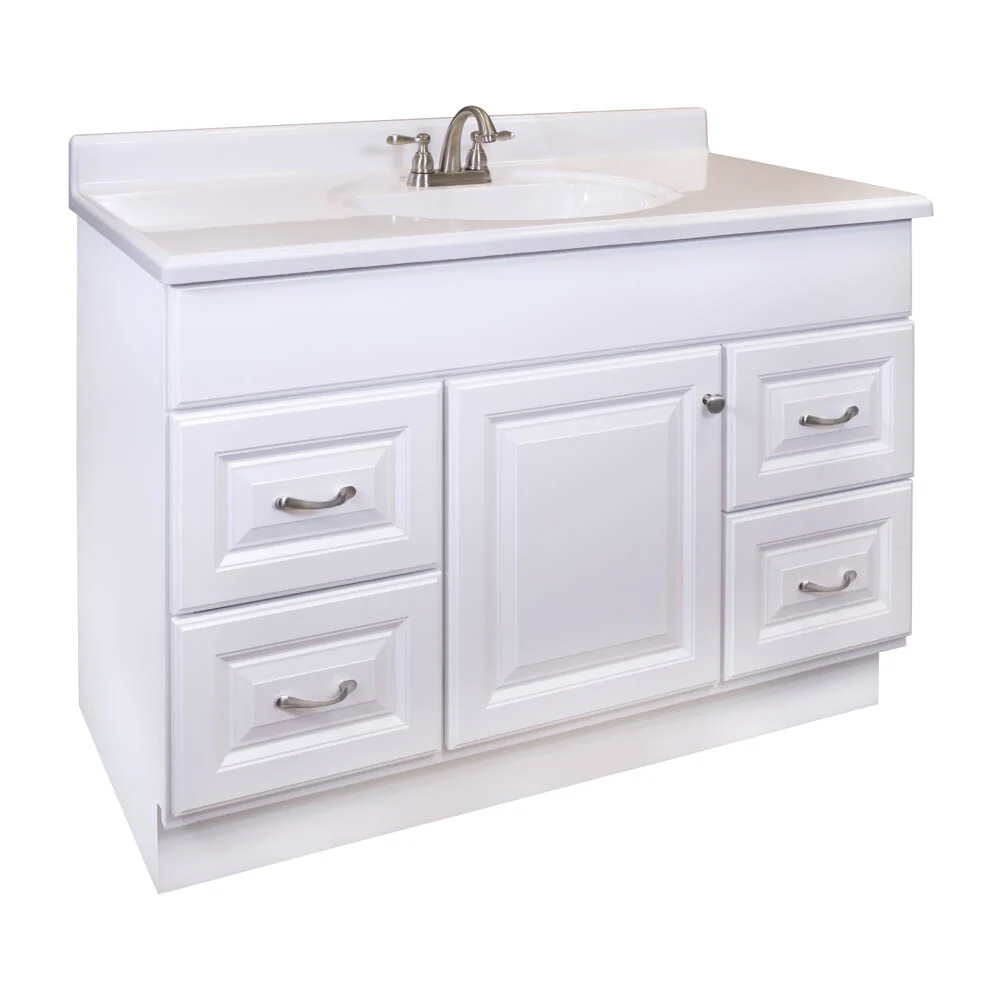 Project Source 48-in White Bathroom Vanity Cabinet - Image 14