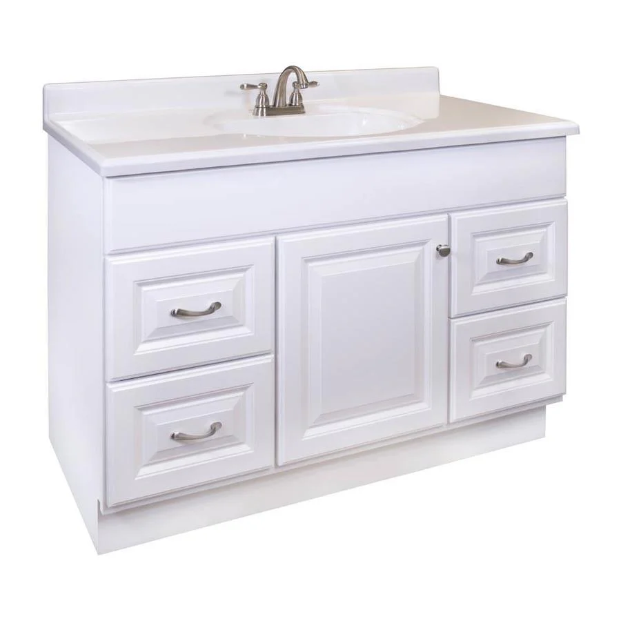 Project Source 48-in White Bathroom Vanity Cabinet - Image 5
