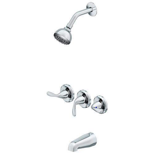 Project Source Everfield 3-Handle Tub and Shower Faucet with Valve, Polished Chrome (1.75 GPM) - Image 2