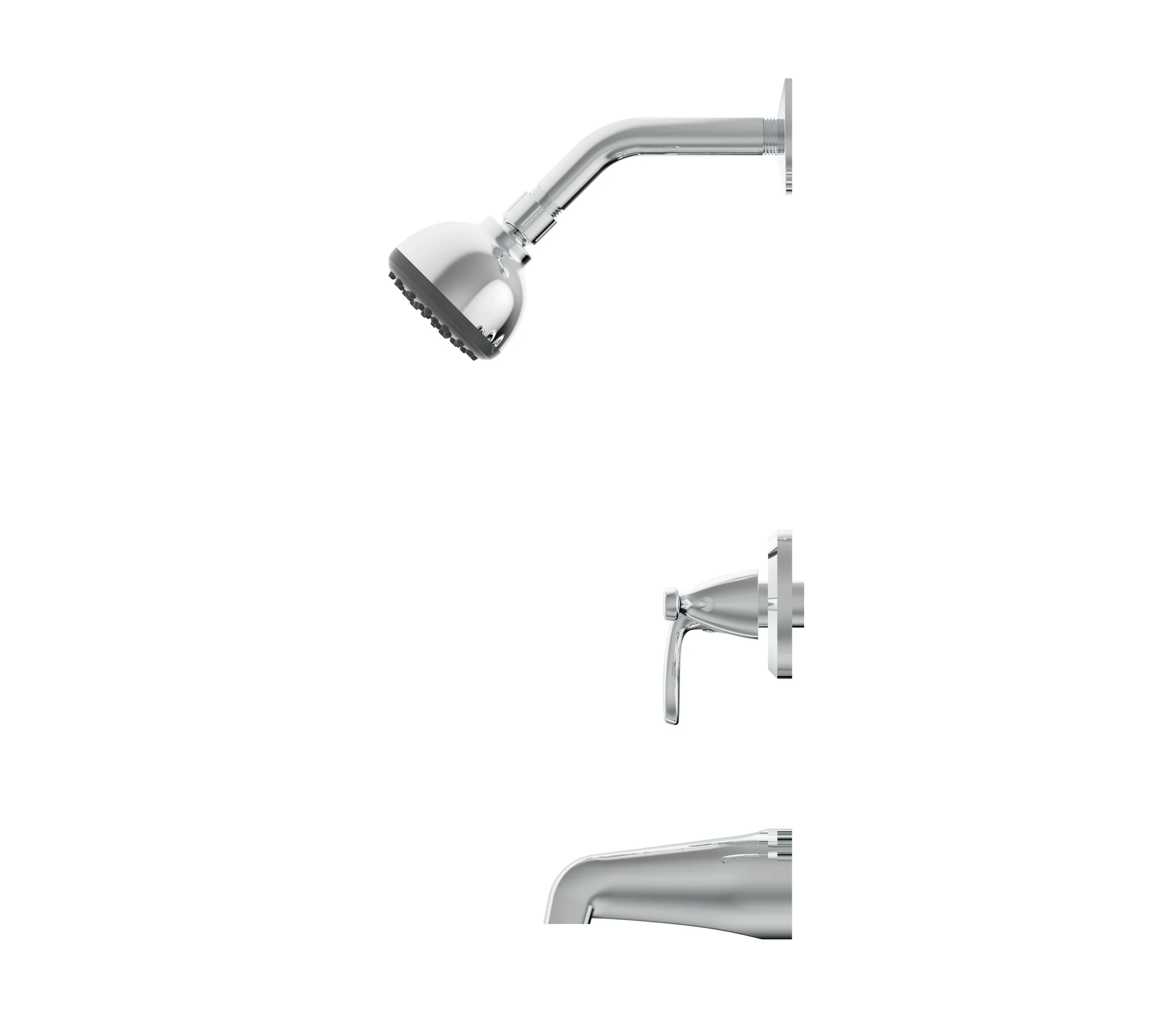 Project Source Everfield 3-Handle Tub and Shower Faucet with Valve, Polished Chrome (1.75 GPM) - Image 6