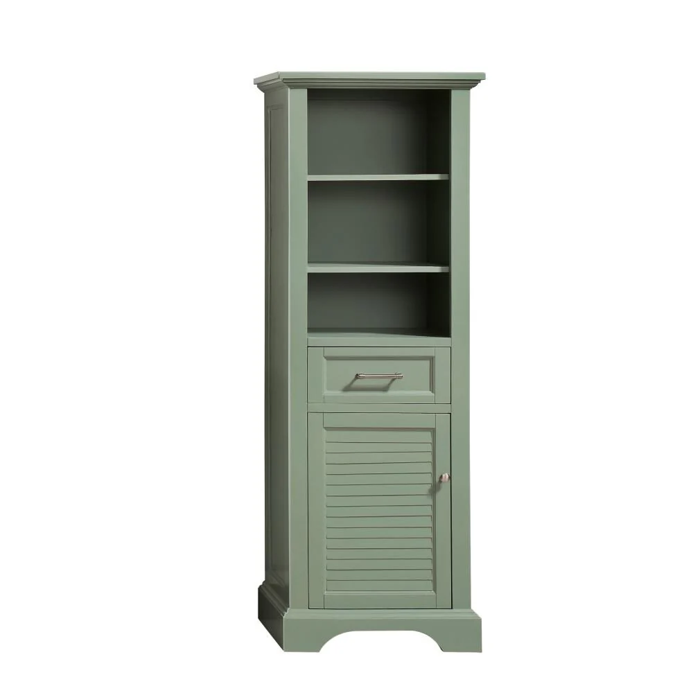 Avanity Colton 22-in W x 65-in H x 16-in D Basil Green Plywood Freestanding Linen Cabinet - Image 5