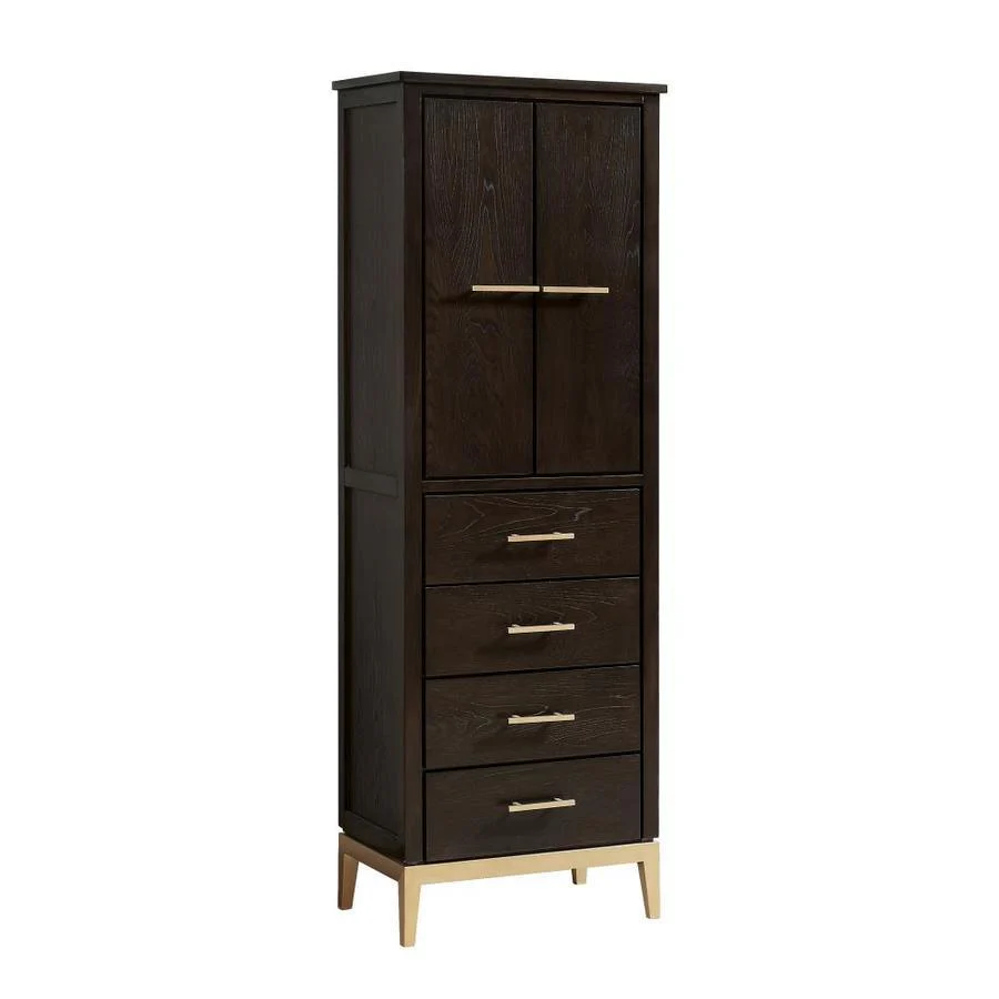 Avanity Hepburn 24-in W x 70-in H x 16-in D Dark Chocolate Freestanding Linen Cabinet with Soft-Close Storage