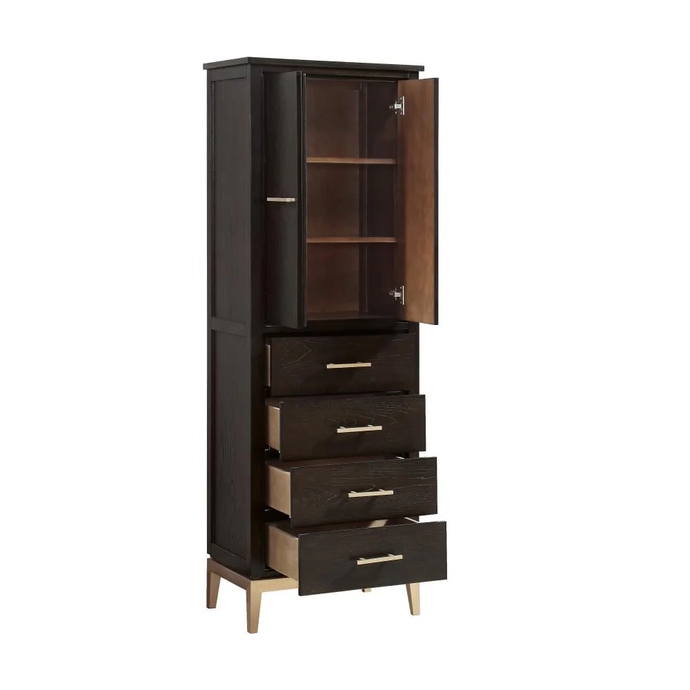 Avanity Hepburn 24-in W x 70-in H x 16-in D Dark Chocolate Freestanding Linen Cabinet with Soft-Close Storage - Image 7