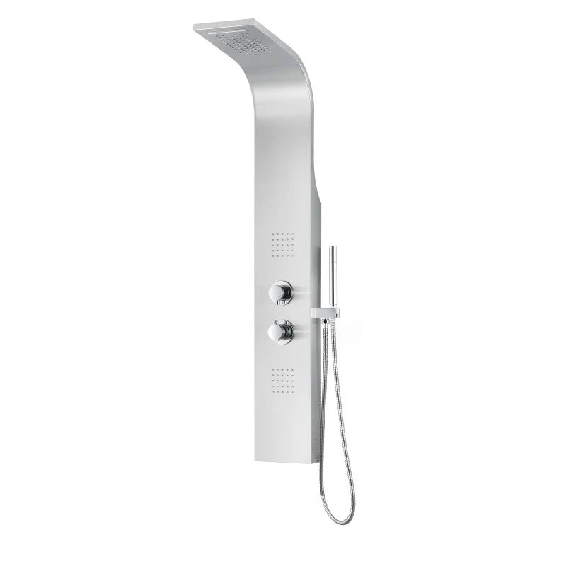 ANZZI Anchorage Brushed Steel 2-Spray Shower Panel System (Valve Included) - Image 11