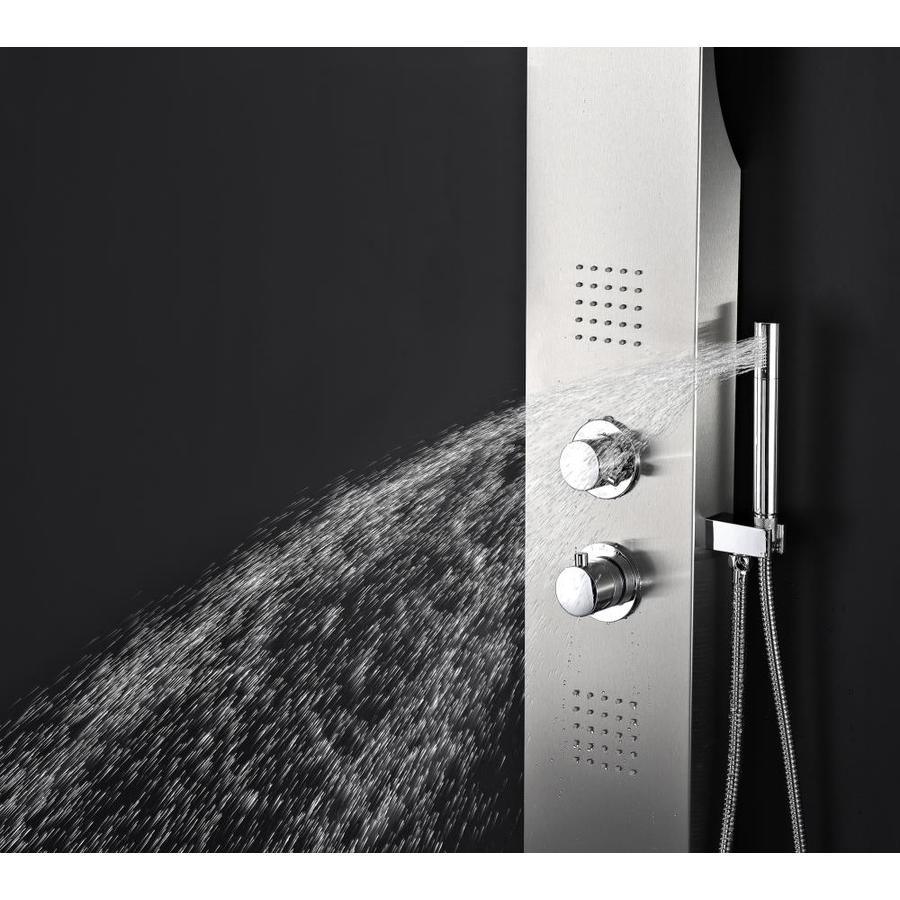 ANZZI Anchorage Brushed Steel 2-Spray Shower Panel System (Valve Included) - Image 3