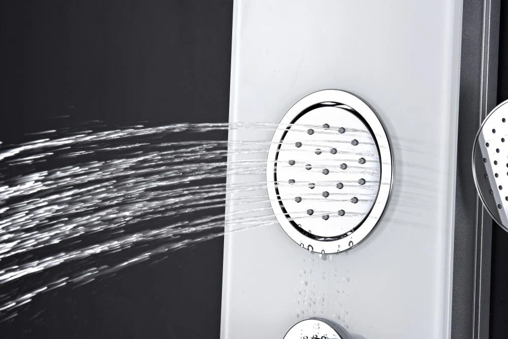 ANZZI Plains White 2-Spray Shower Panel System with Waterfall and 3-Way Diverter (Valve Included) - Image 10