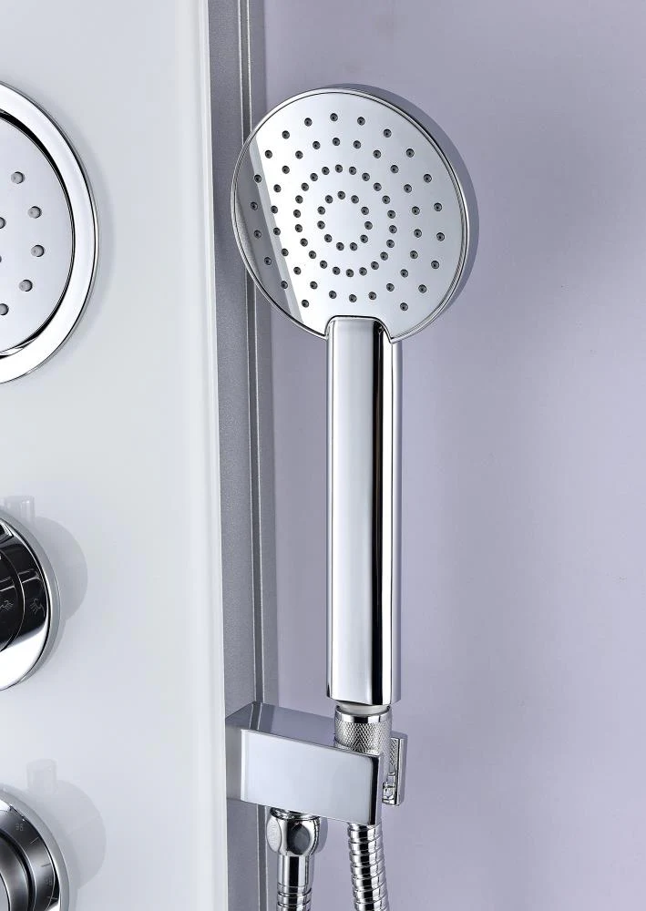 ANZZI Plains White 2-Spray Shower Panel System with Waterfall and 3-Way Diverter (Valve Included) - Image 12