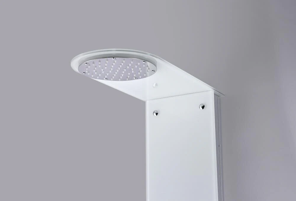 ANZZI Plains White 2-Spray Shower Panel System with Waterfall and 3-Way Diverter (Valve Included) - Image 14