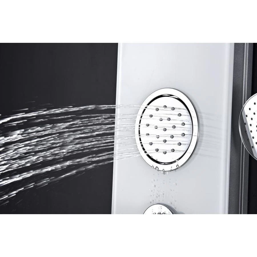 ANZZI Plains White 2-Spray Shower Panel System with Waterfall and 3-Way Diverter (Valve Included) - Image 2