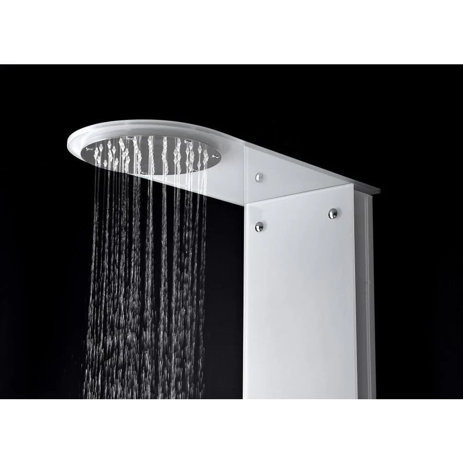 ANZZI Plains White 2-Spray Shower Panel System with Waterfall and 3-Way Diverter (Valve Included) - Image 3