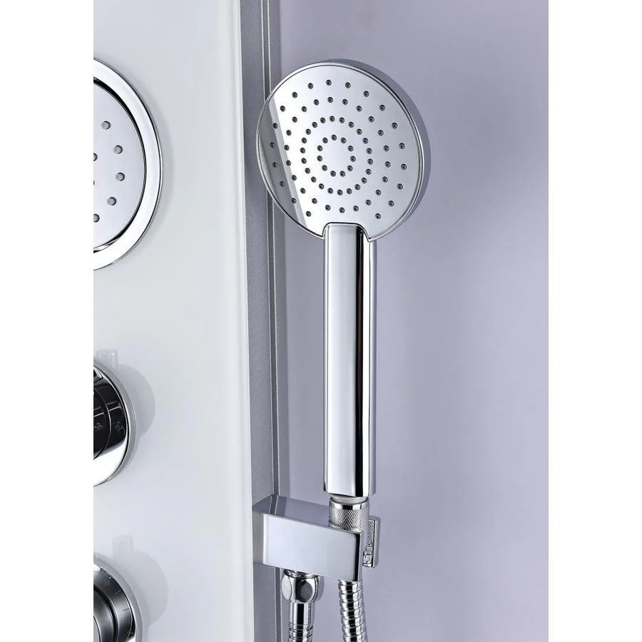ANZZI Plains White 2-Spray Shower Panel System with Waterfall and 3-Way Diverter (Valve Included) - Image 4