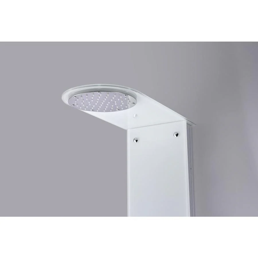 ANZZI Plains White 2-Spray Shower Panel System with Waterfall and 3-Way Diverter (Valve Included) - Image 6