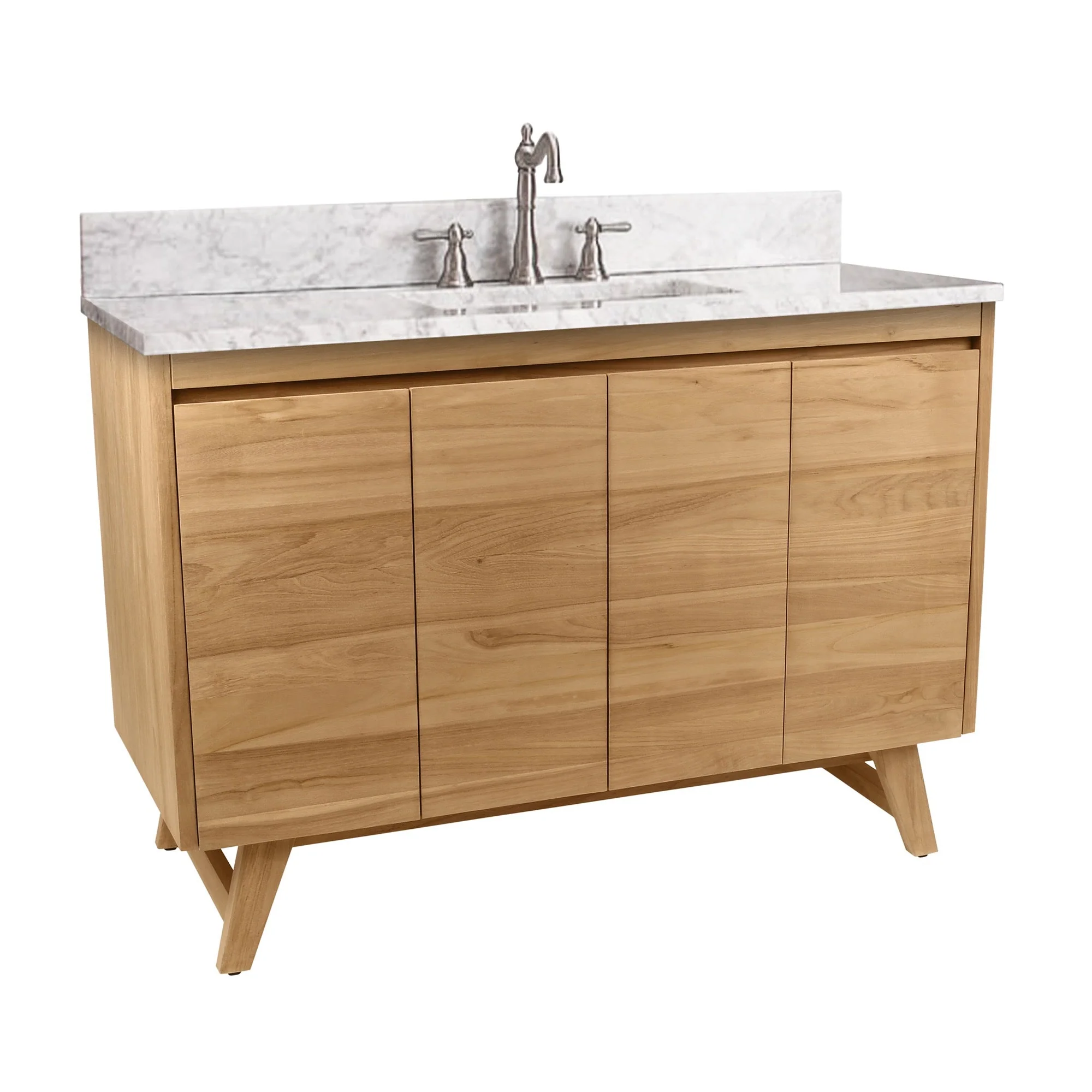 Avanity Coventry 48-in Natural Teak Bathroom Vanity Cabinet - Image 12