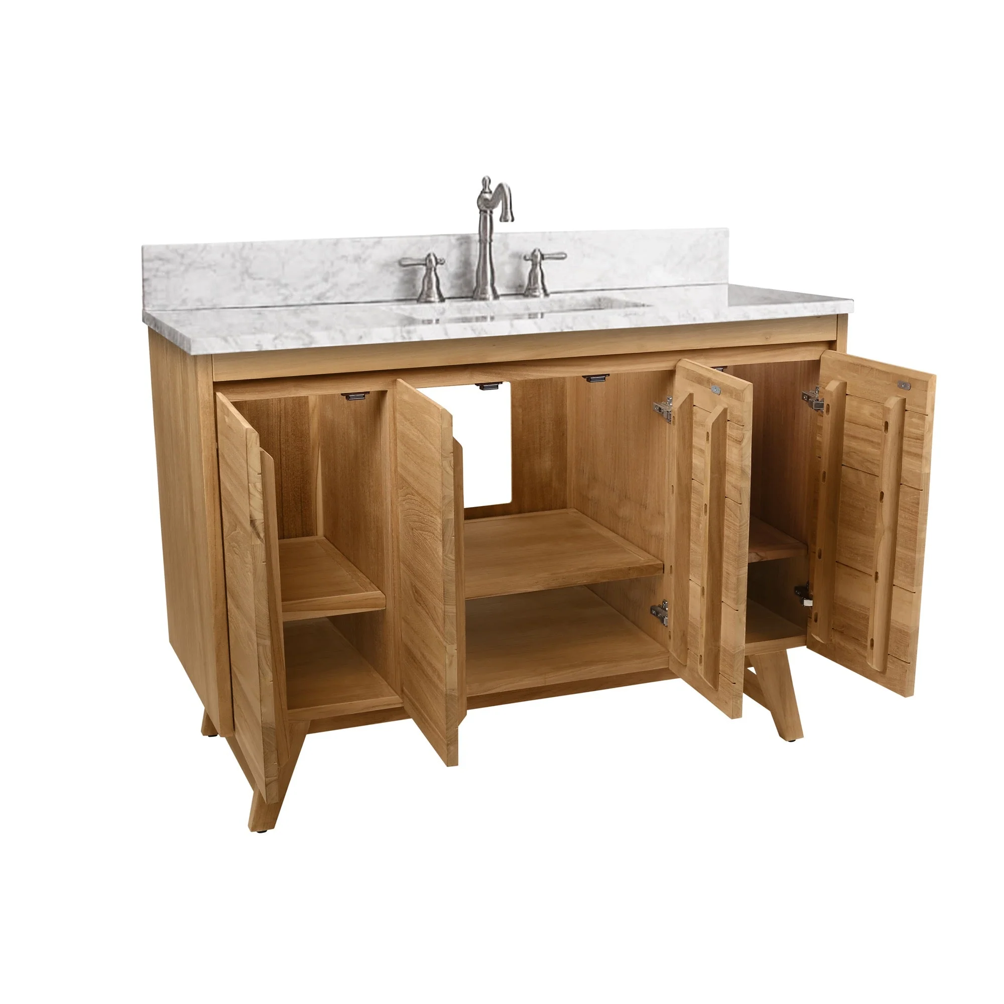 Avanity Coventry 48-in Natural Teak Bathroom Vanity Cabinet - Image 13