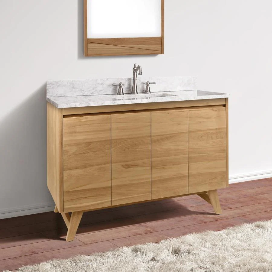 Avanity Coventry 48-in Natural Teak Bathroom Vanity Cabinet - Image 3