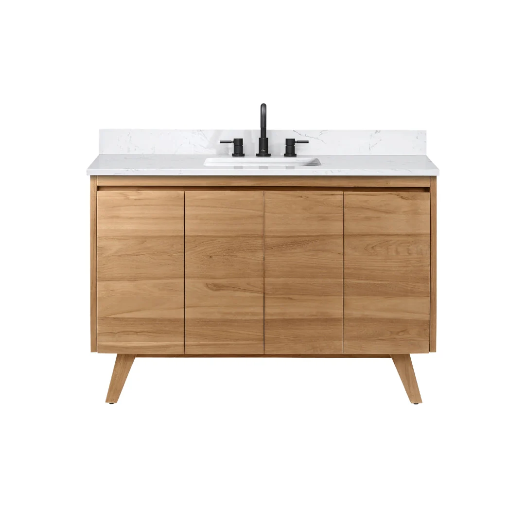 Avanity Coventry 48-in Natural Teak Bathroom Vanity Cabinet - Image 7