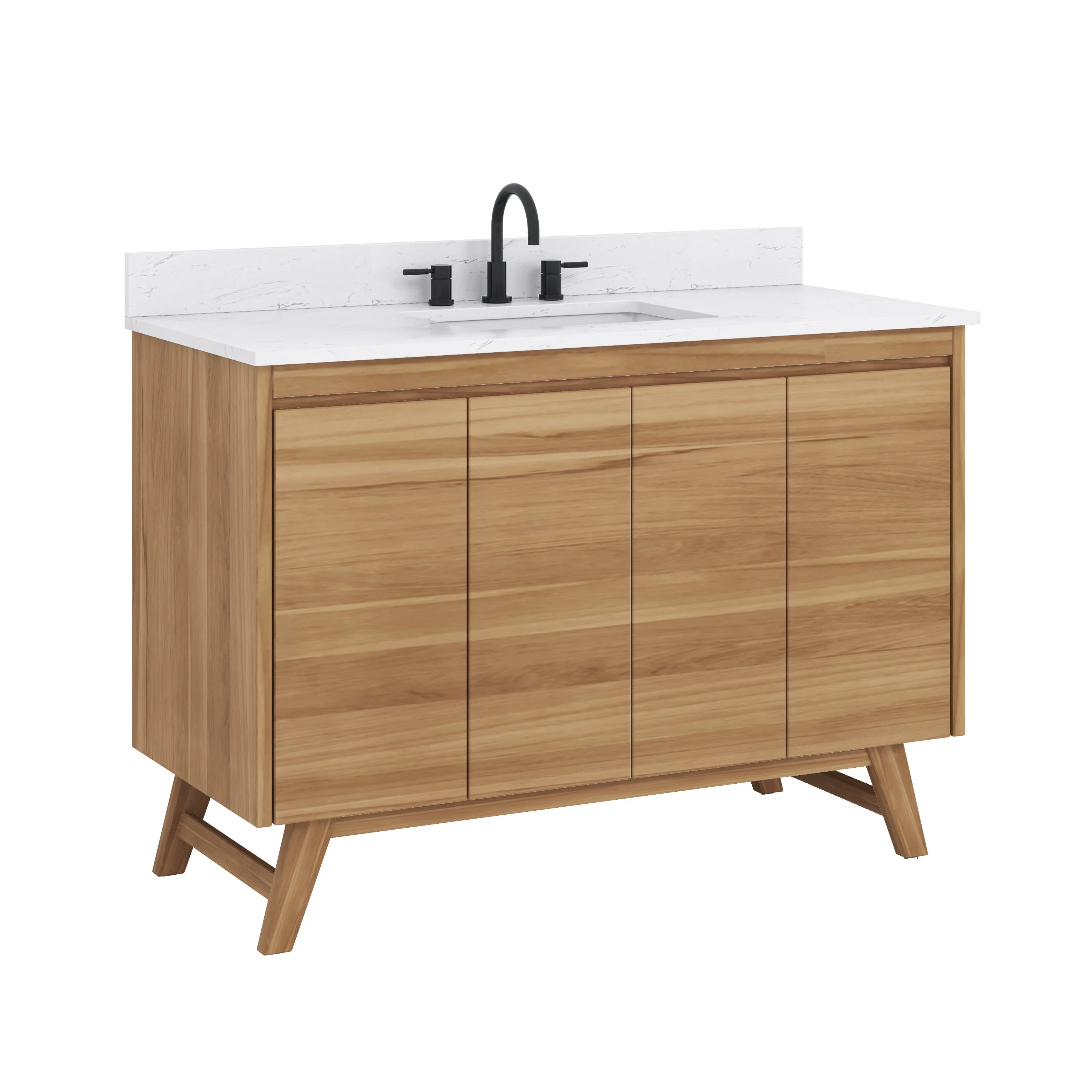 Avanity Coventry 48-in Natural Teak Bathroom Vanity Cabinet - Image 8