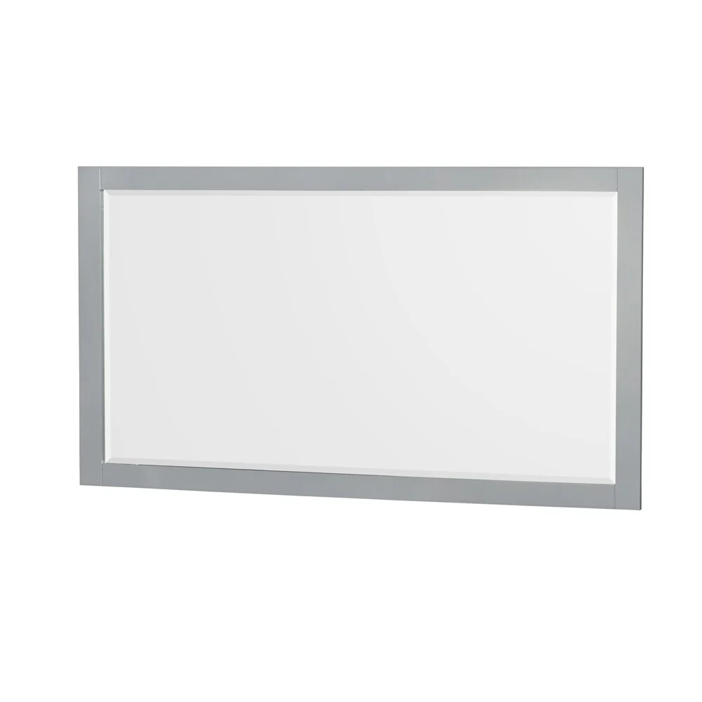 Wyndham Collection Sheffield 59-in Gray Bathroom Vanity Cabinet with Mirror - Image 4