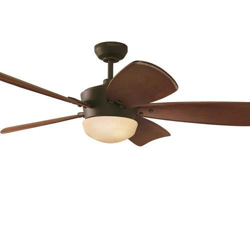 Harbor Breeze Saratoga 60-in Oil Rubbed Bronze LED Indoor Ceiling Fan with Remote, White Linen Glass (5-Blade) - Image 7