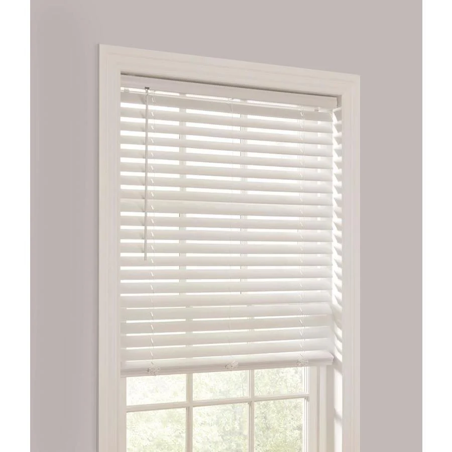 Project Source Premium 2-in Slat Width 27-in x 64-in Cordless White Vinyl Room Darkening Plantation Blinds - Image 3