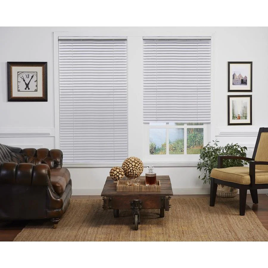 Project Source Premium 2-in Slat Width 32-in x 64-in Cordless White Vinyl Room Darkening Plantation Blinds - Image 8