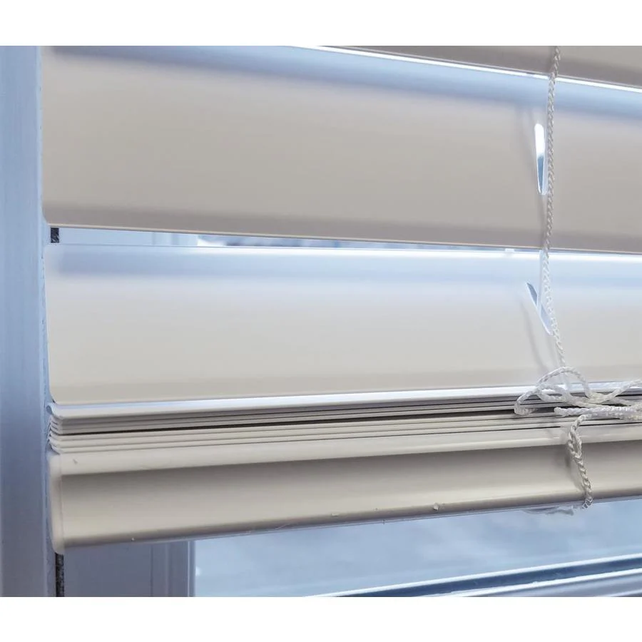 Project Source Premium 2-in Slat Width 35-in x 72-in Cordless White Vinyl Room Darkening Plantation Blinds - Image 7