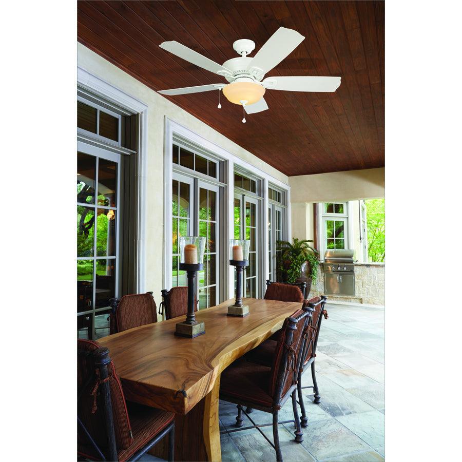 Harbor Breeze Echolake 52-in White LED Indoor/Outdoor Ceiling Fan (5-Blade)