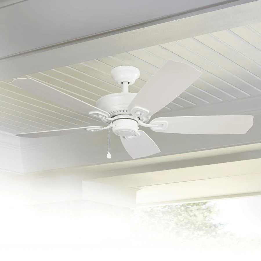 Harbor Breeze Echolake 52-in White LED Indoor/Outdoor Ceiling Fan (5-Blade) - Image 5