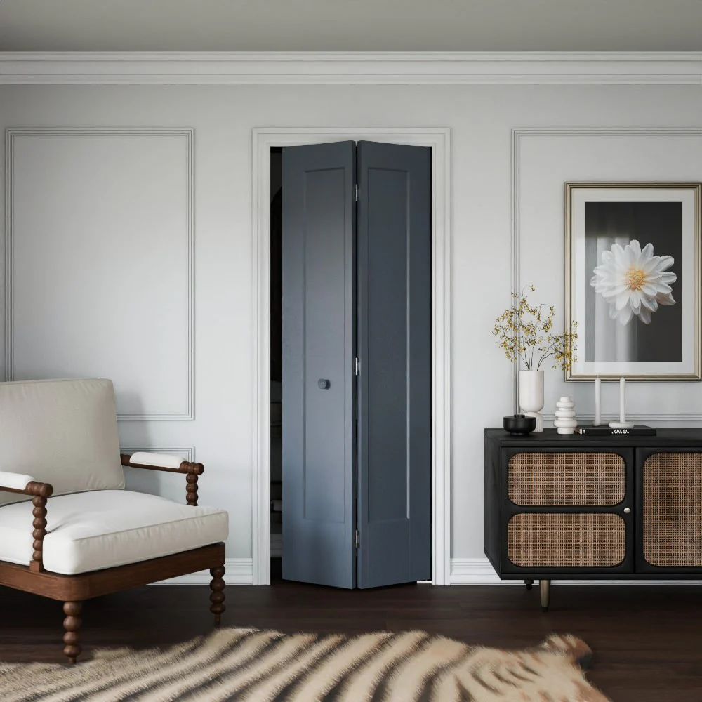 Masonite Heritage 24-in x 80-in Primed White 3-Panel Craftsman Molded Composite Bifold Door, Hollow Core (Hardware Included) - Image 3