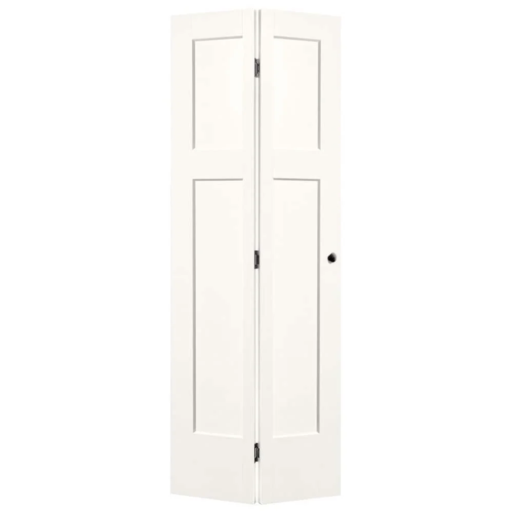 Masonite Heritage 24-in x 80-in Primed White 3-Panel Craftsman Molded Composite Bifold Door, Hollow Core (Hardware Included) - Image 4