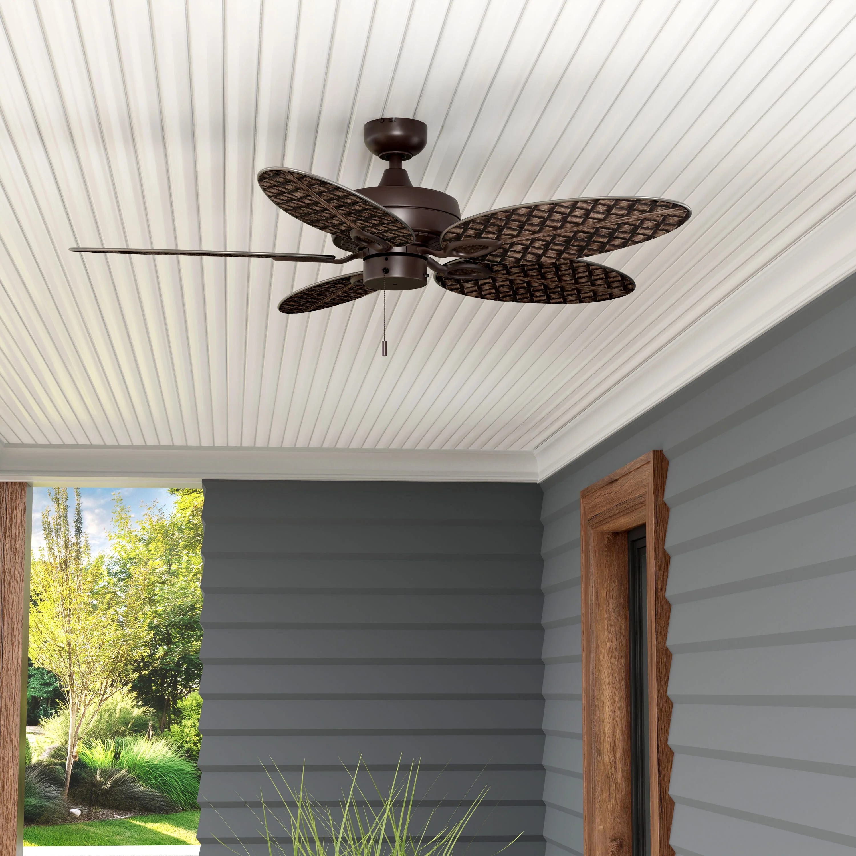 Harbor Breeze Tilghman II 52-in Bronze Indoor/Outdoor Ceiling Fan (5-Blade) - Image 13