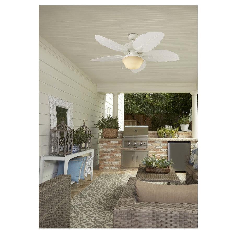 Harbor Breeze Waveport 52-in White LED Indoor/Outdoor Ceiling Fan (5-Blade) - Image 3