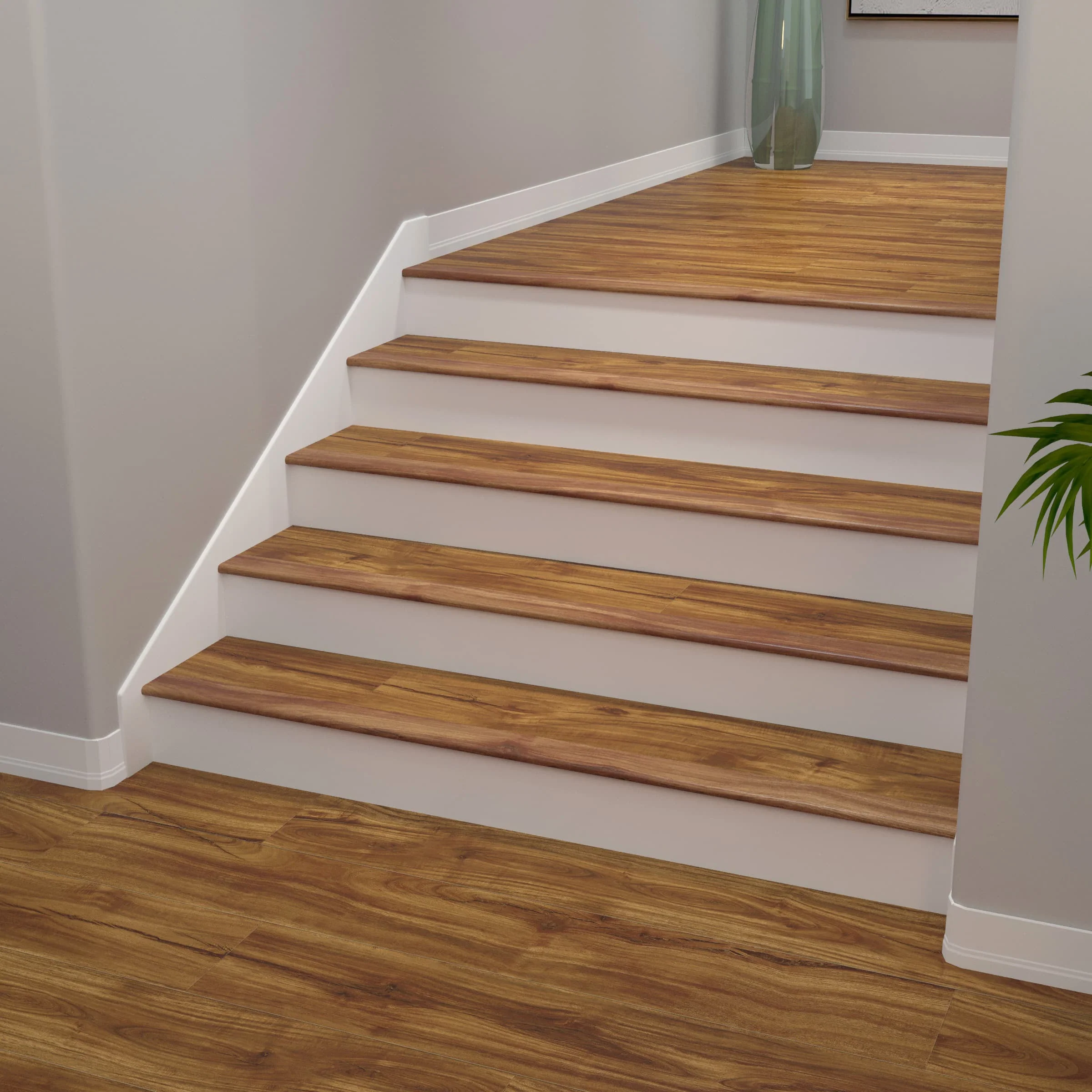 Cali Bamboo Vinyl Pro Stair Nosing, 2-in x 72.83-in, Classic Acacia – Prefinished Flush Stair Nosing - Image 3