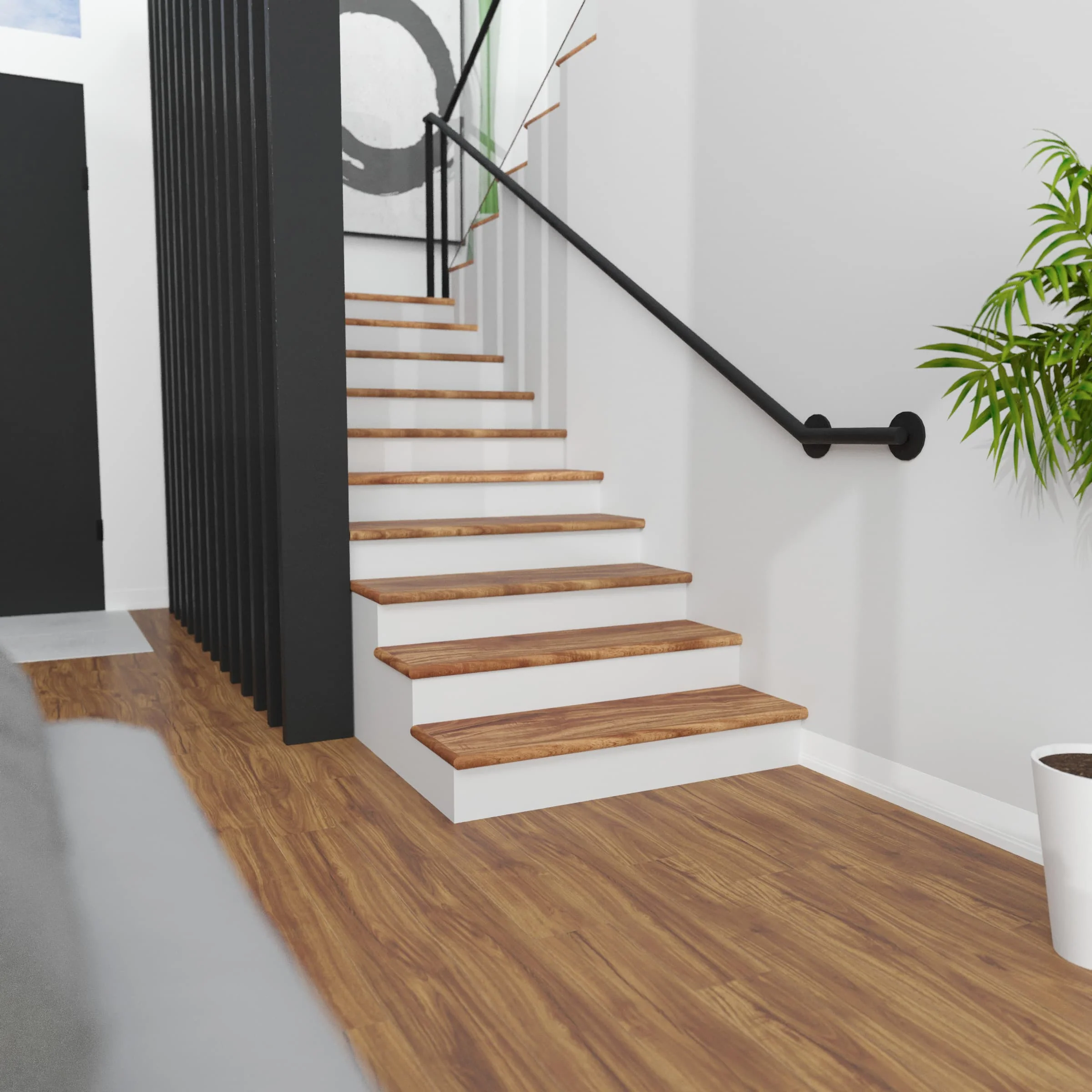 Cali Bamboo Vinyl Pro 11.5-in x 48.31-in Classic Acacia Prefinished Stair Tread - Image 3