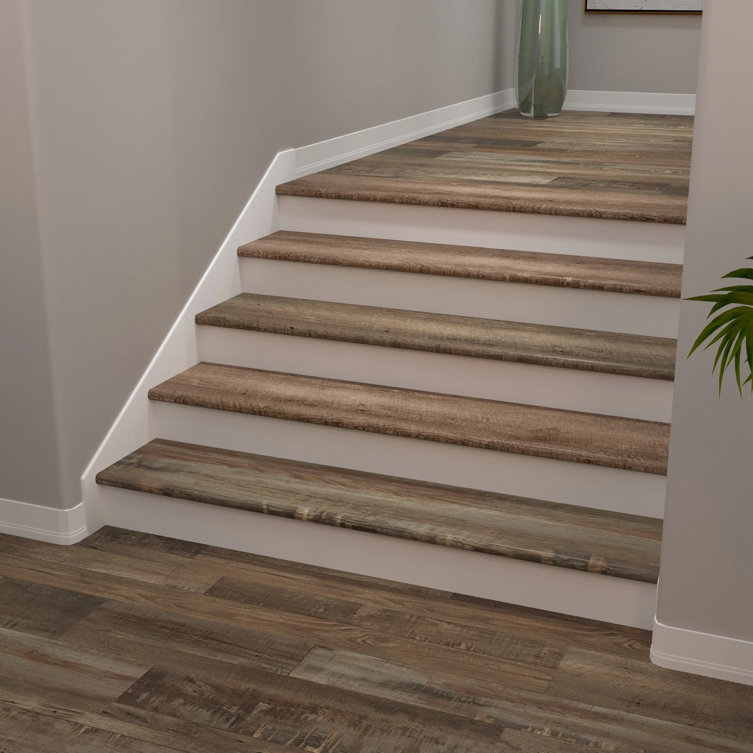 Cali Bamboo Vinyl Pro 11.5-in x 48.31-in Redefined Pine Stair Tread - Image 2