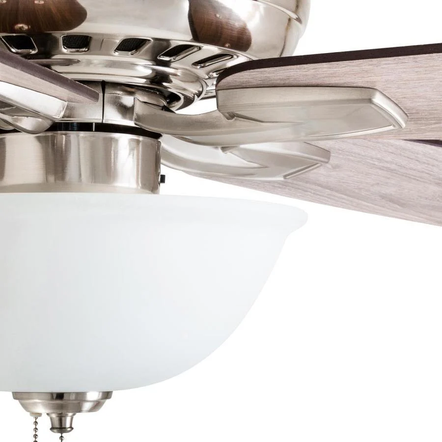 Harbor Breeze Cooperstown 62-in Brushed Nickel LED Indoor Ceiling Fan with Light, 5-Blade - Image 3