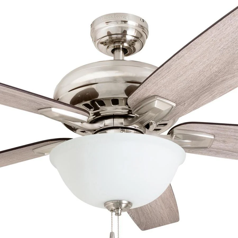 Harbor Breeze Cooperstown 62-in Brushed Nickel LED Indoor Ceiling Fan with Light, 5-Blade - Image 4