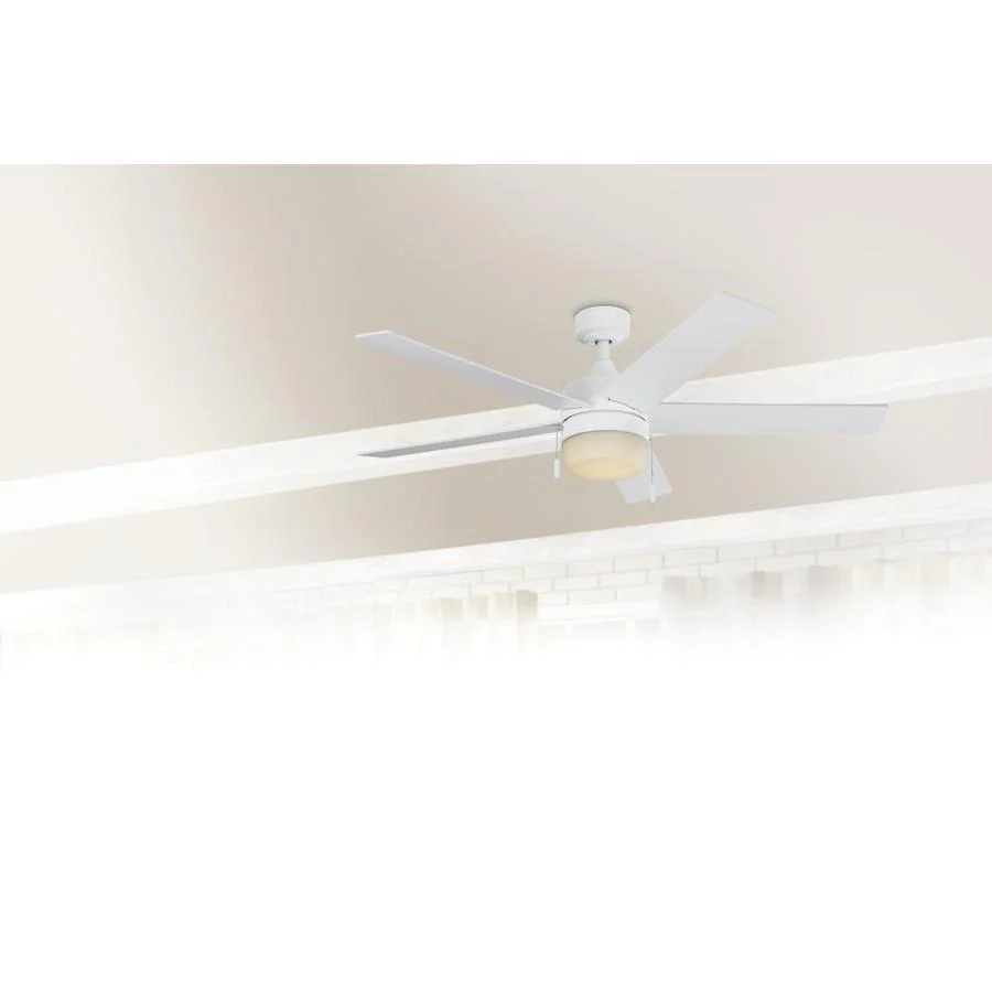 Harbor Breeze Newbern 52-in White Indoor Ceiling Fan with Light (5-Blade) - Image 3