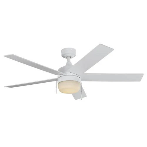 Harbor Breeze Newbern 52-in White Indoor Ceiling Fan with Light (5-Blade) - Image 4