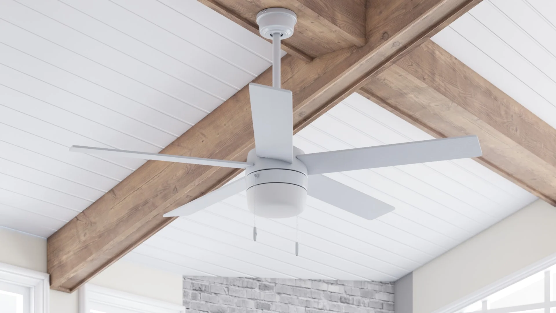 Harbor Breeze Newbern 52-in White Indoor Ceiling Fan with Light (5-Blade) - Image 7