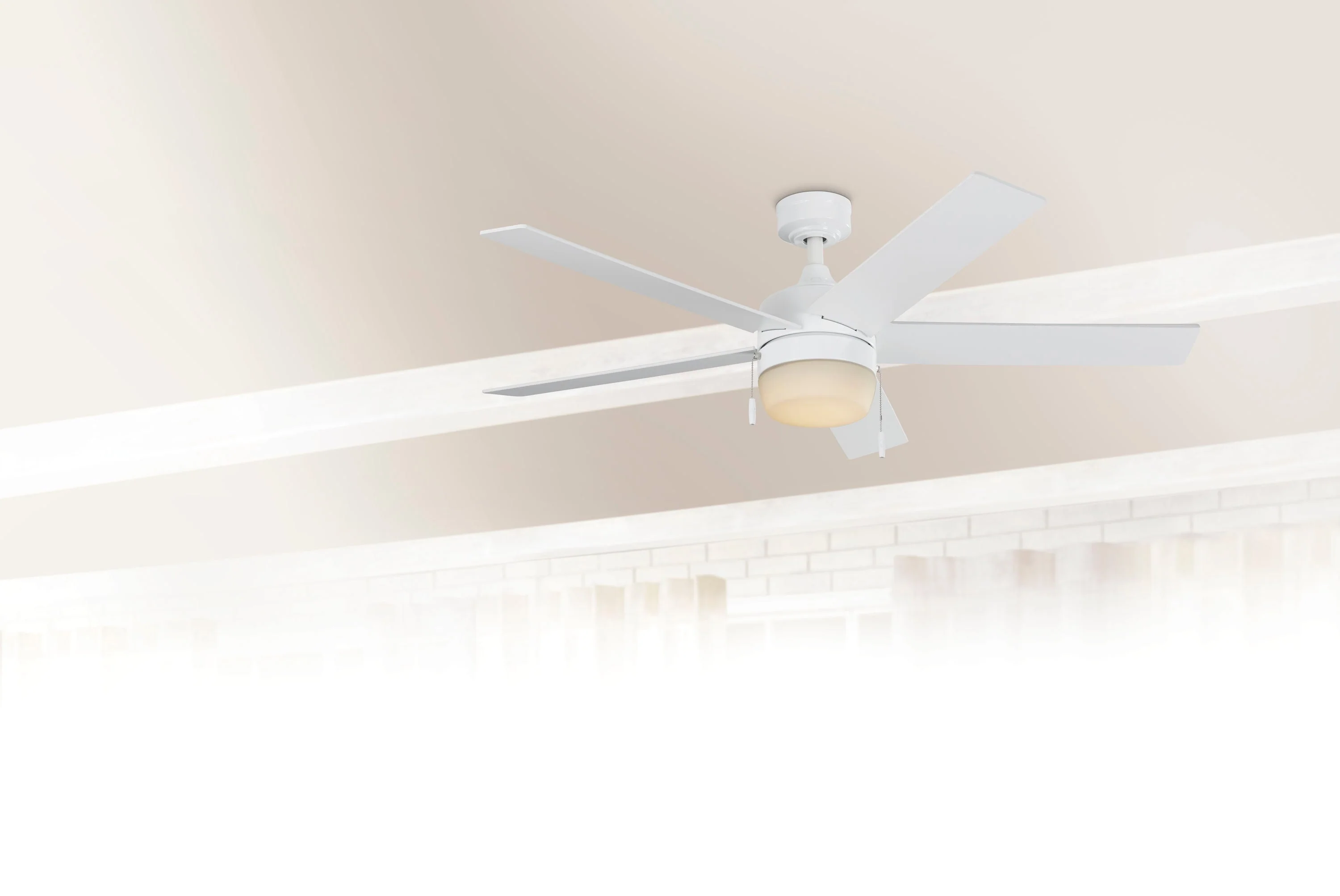 Harbor Breeze Newbern 52-in White Indoor Ceiling Fan with Light (5-Blade) - Image 9