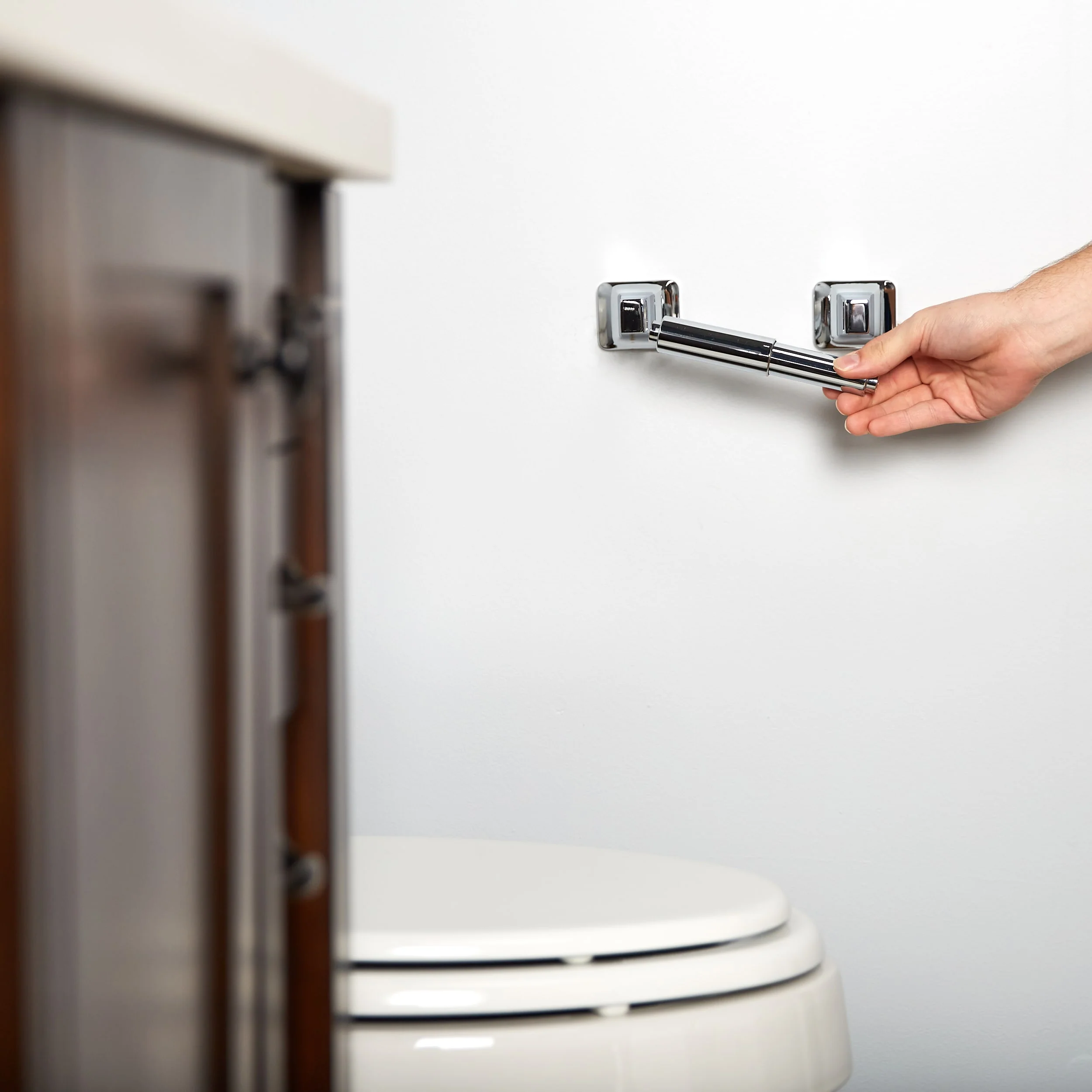 Project Source Seton Chrome Replacement Roller Toilet Paper Holder, 6-in x 1-in - Image 10